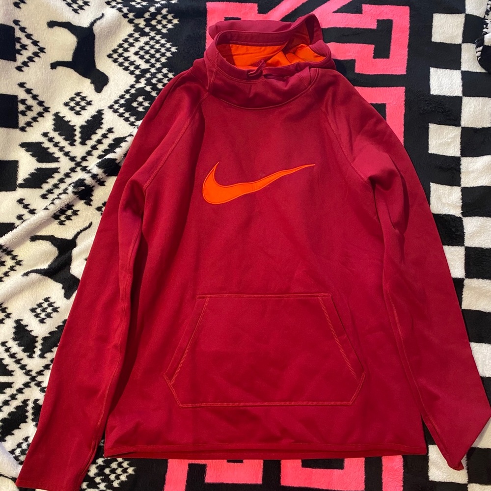 medium burgundy nike dri - fit hoodie
